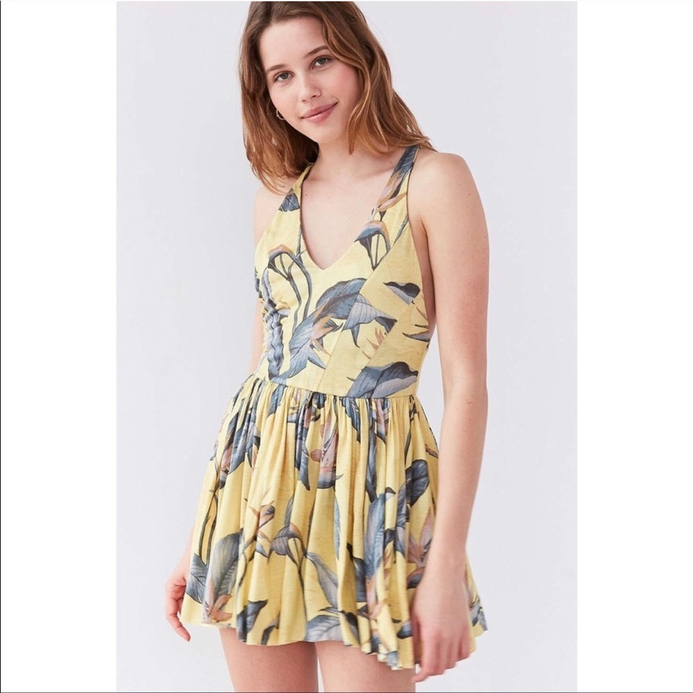 Yellow Print romper